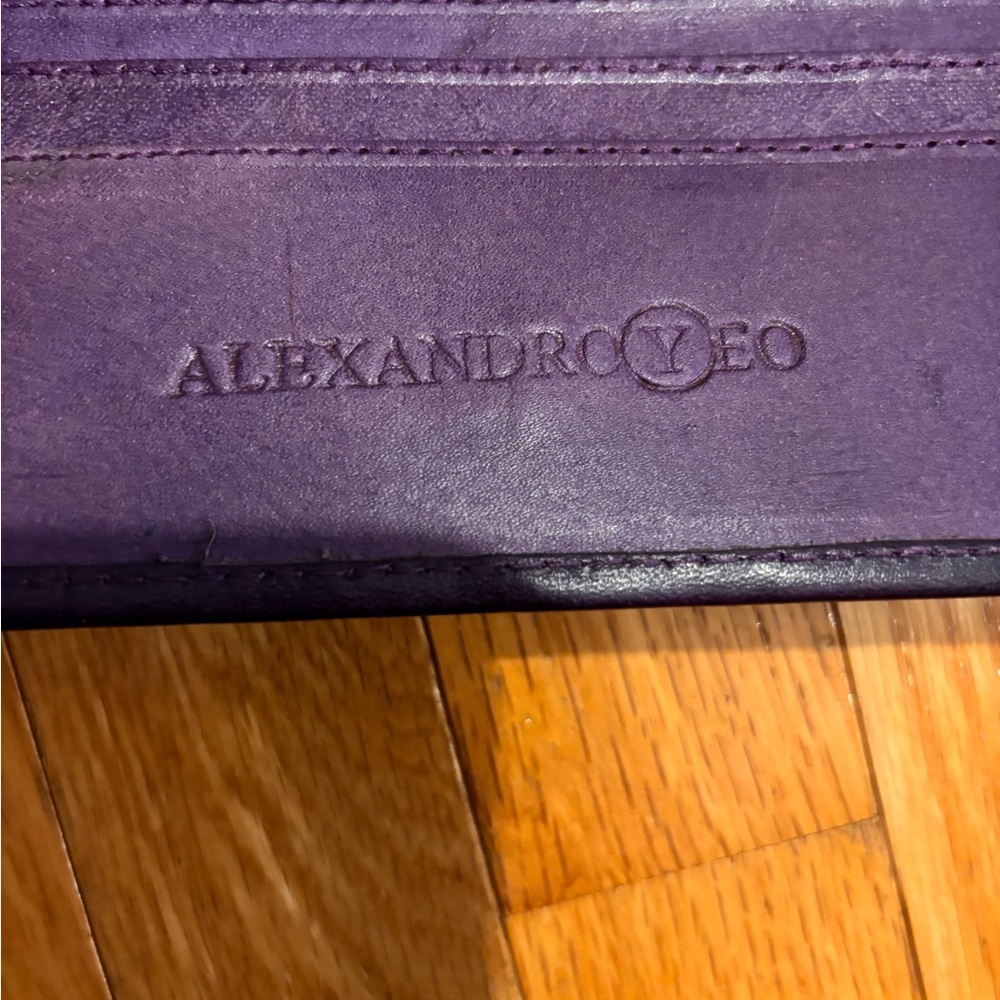 Purple Leather Clutch - Picture 5 of 7